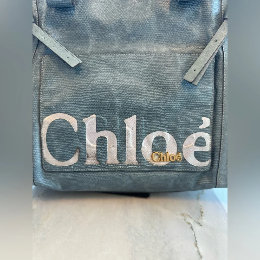 Chloe Blue Tote Bag - Picture 8 of 16
